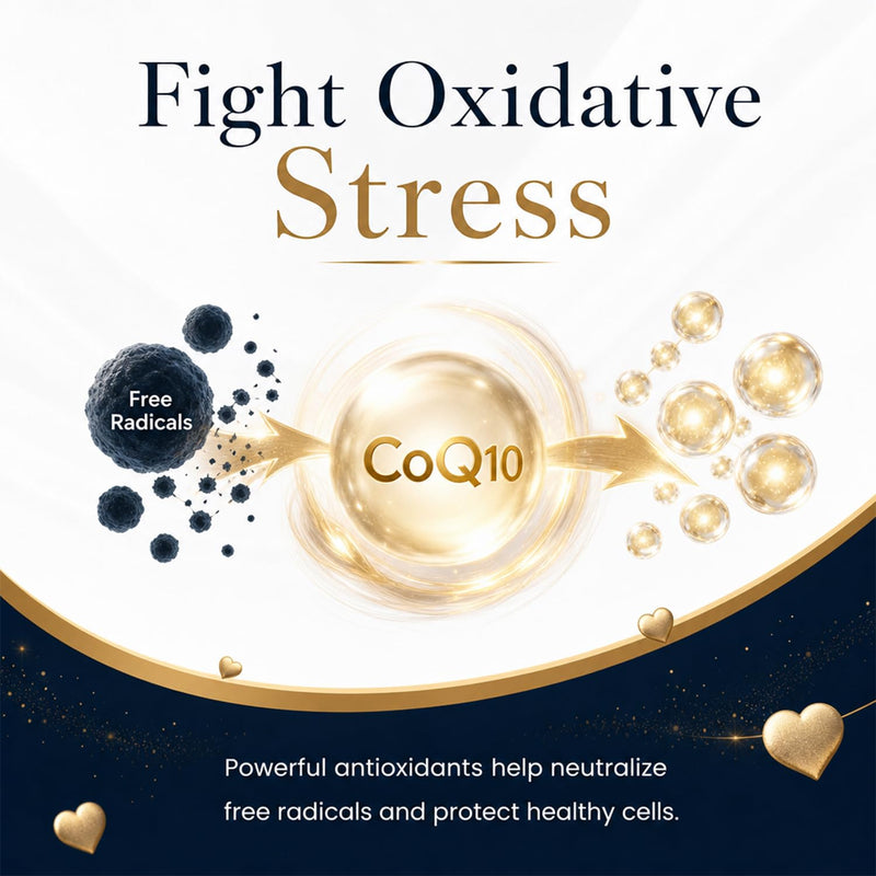 NewJoy CoQ10 200mg Mini Softgels with Vitamin E & Coconut Oil Base, 120 Count, High Absorption Ubiquinone Coenzyme Q10 Supplement, Supports Heart Health, Cellular Energy & Antioxidant Defense, Non-GMO