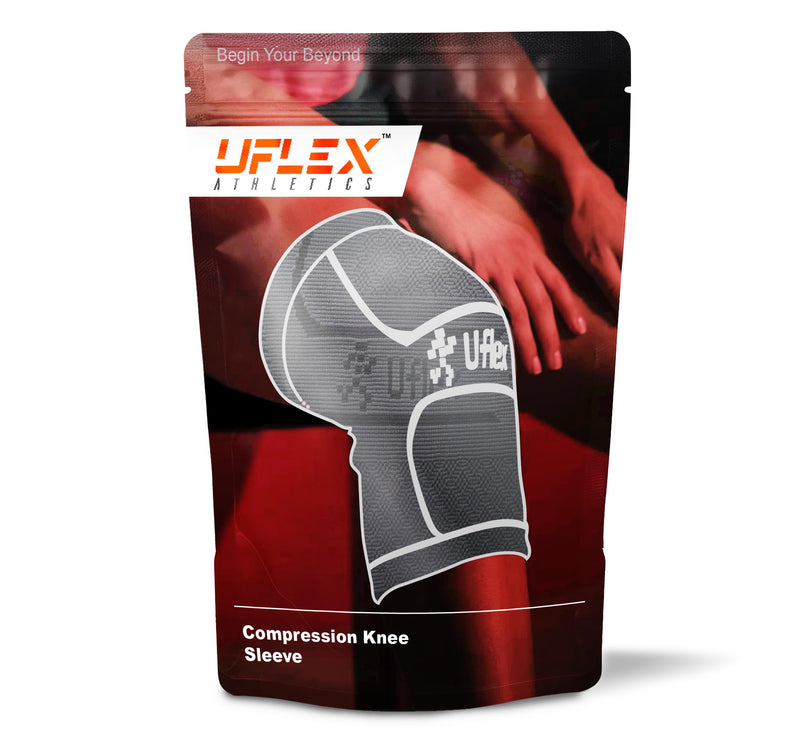 UFlex Athletics Compression Knee Brace for Women & Men Knee Sleeves Support for Sports, Running, Weightlifting, Arthritis, Meniscus Tear, ACL, Hiking, Recovery Support & Fitness Medium Black - BeesActive Australia