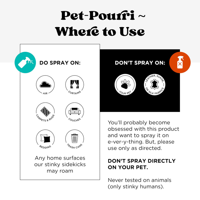 Pet-Pourri Pet Odor Air + Fabric Odor Freshener Spray, Pawsitively Fresh, 16 Fl Oz - BeesActive Australia