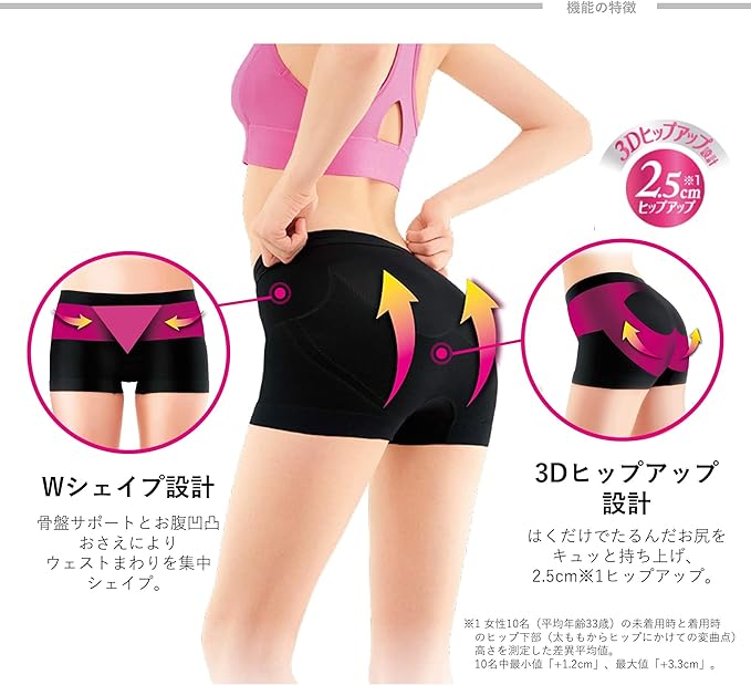 Beau-Acty Women's Slim Walk Beautiful Butt Shorts Black M Sports Butt Lifting - BeesActive Australia
