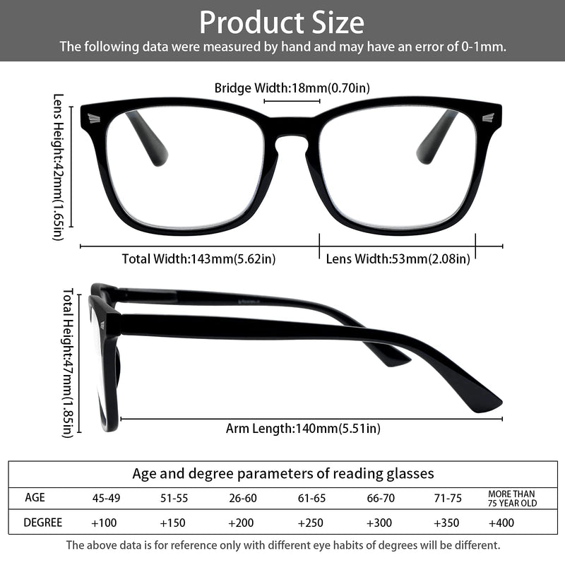VIDEBLA 5 Pack Blue Light Blocking Reading Glasses,Spring Hinge Readers for Women Men,Anti UV Ray Filter Nerd Eyeglasses Mix 0.5 x - BeesActive Australia