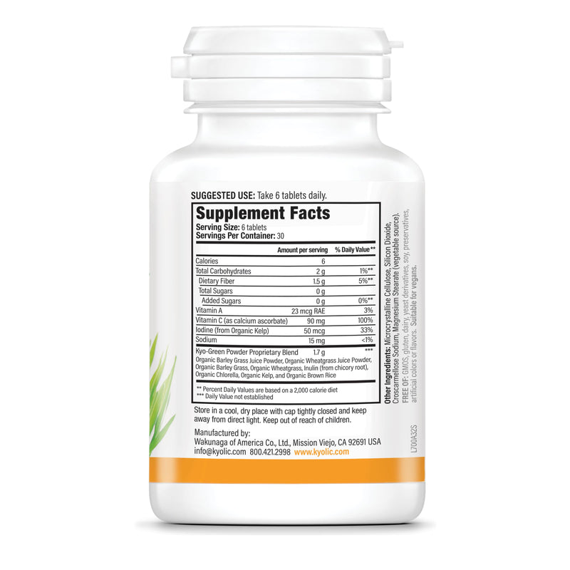 Kyo-Green Greens Blend Energy Tablets, 180 tablets 180 Count (Pack of 1)