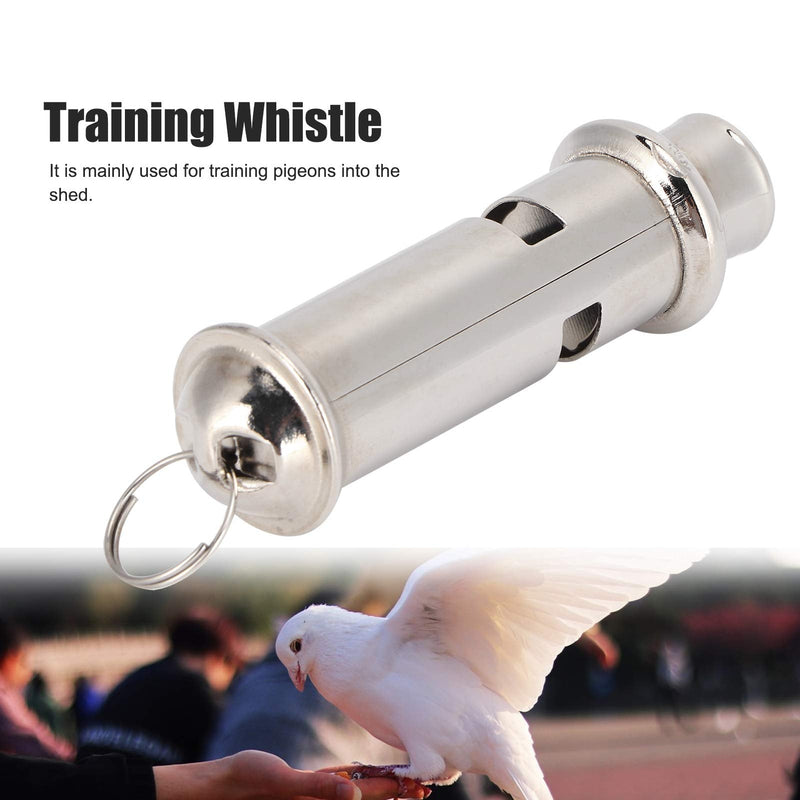 Pigeons Whistle, Silver Training Whistle, with Lanyard Mini Portable Anti‑ for Pigeons for Young Pigeons for Bird for Homing Pigeon - PawsPlanet Australia