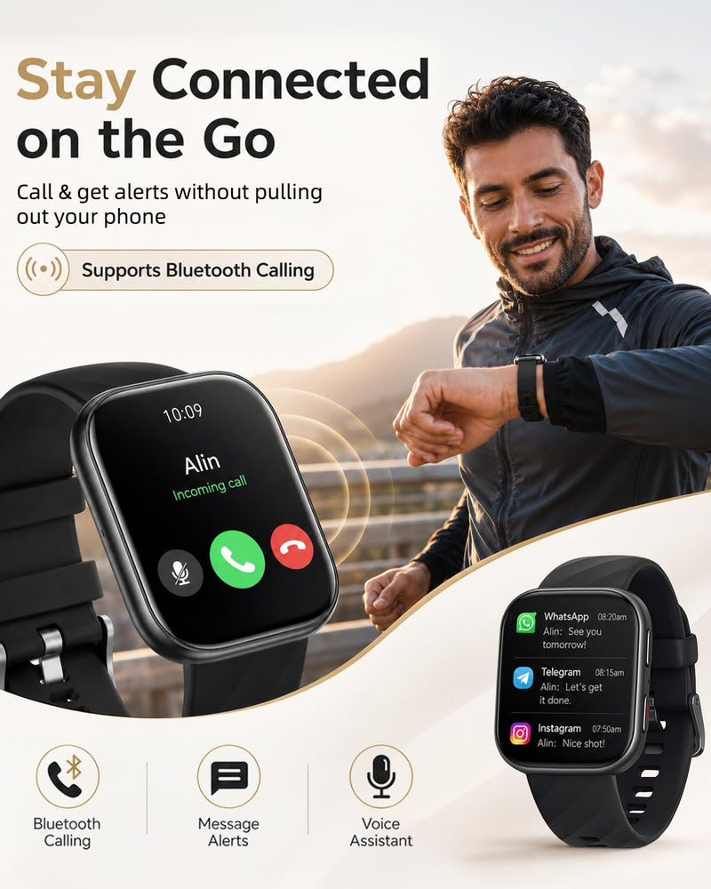 MorePro Health Fitness Tracker Smart Watch with 24/7 Heart Rate Monitor Urban Bronze