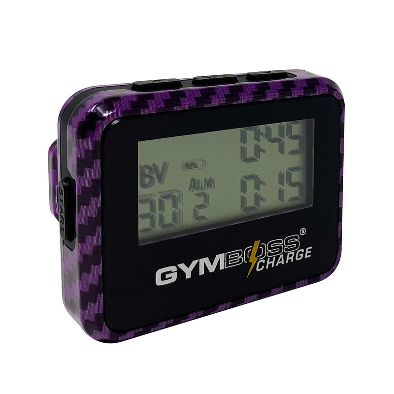 Gymboss Charge Interval Timer and Stopwatch & Watchstrap - Bundle Carbon Purple - BeesActive Australia