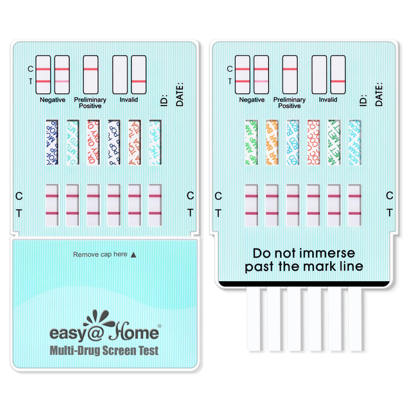Easy@Home Multi-Drug Screen Test: Urine Drug Testing Kit for AMP/BAR/BZO/COC/MET/MDMA/MOP300/MTD/OXY/PCP/TCA/THC50, Includes Highly Sensitive THC Tests for Home Use, EDOAP-7125 (1) - BeesActive Australia