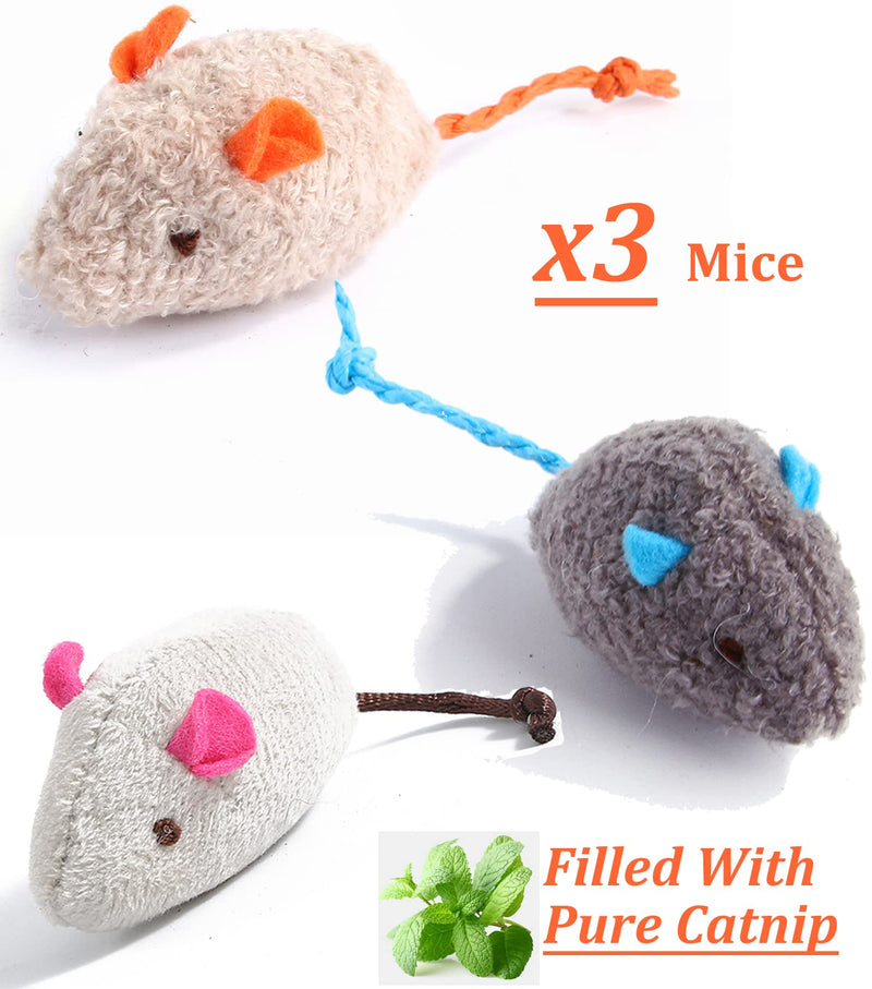 12 Pack Catnip Toys for Cats, Silvervine Sticks, Catnip Balls, Cat Nip Mice, Kicker Toys, Silver Vine Organic Chew Toys, Kitten Teething Toy,Interactive Enrichment Plush Mouse Feather for Indoor Cats GREEN - BeesActive Australia