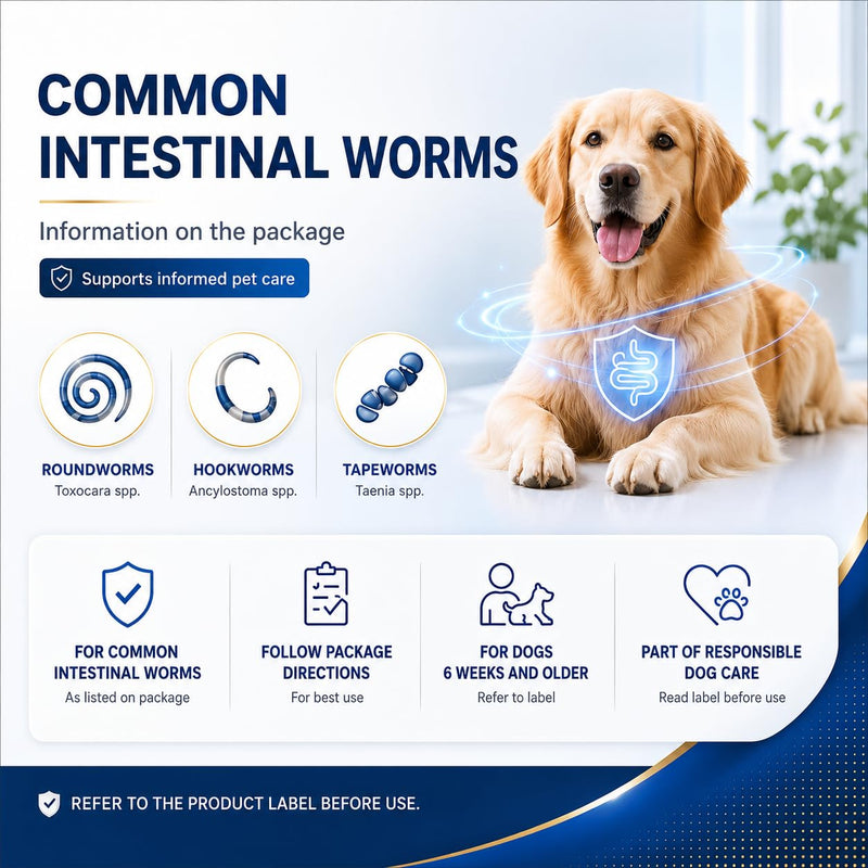 DEWORMER-Canine Tablets,pyrantel pamoate & praziquantel,48 Tablets