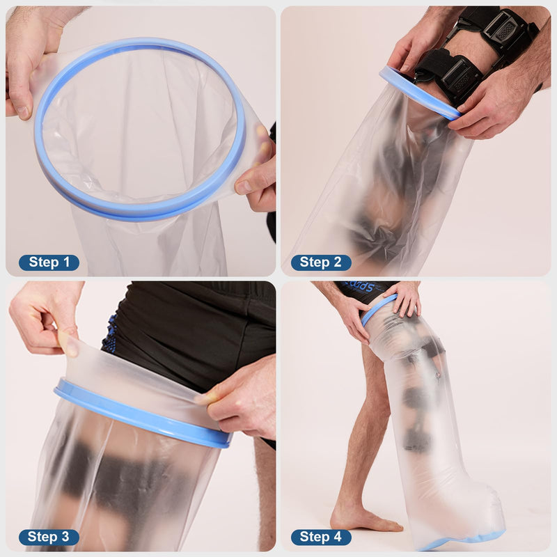 Waterproof Cast Covers for Shower Leg | Cover For Showering After Surgery Protects Foot & Leg | Cast Cover For Showering | Non-Slip Wound Bath & Shower Boot for Foot After Surgery