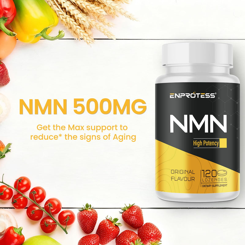 Sublingual NMN 500mg, NMN Supplement（120-Day Supply）, 99% Pure, 120 Lozenge | Max Absorbency & Fast-Acting NMN (Nicotinamide Mononucleotide) for NAD, Cell, Immune, Energy, Muscle, Anti-Aging & Longevity 120 Count (Pack of 1)