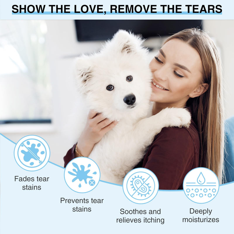 Tear Stain Remover Pen for Dogs & Cats - Gentle Eye Cleanser with Aloe Vera - Professional Stain Remover for White Dogs (Maltese, Poodle) - 5ml