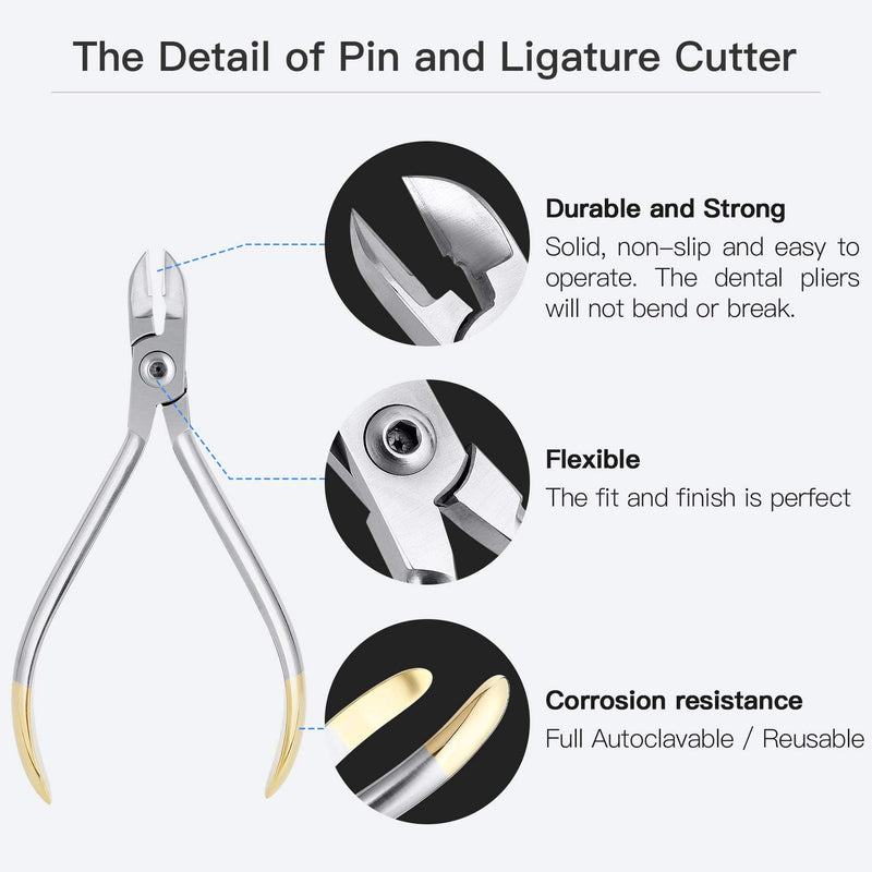Dental Ligature Cutter Plier, Orthodontic Light Wire Cutting Pliers Instruments with Tip, Wire Cutter Dental Instrument Tool for Dentists - BeesActive Australia