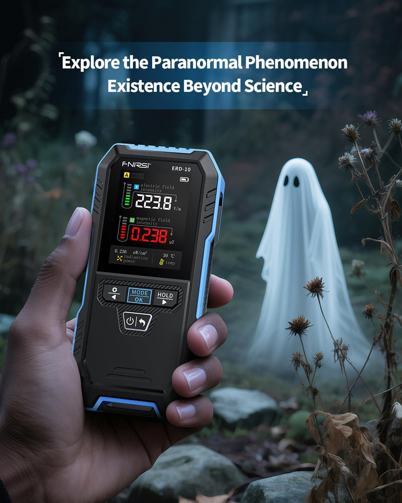 FNIRSI ERD-10 EMF Detector, Curve Display EMF Radiation Meter, Rechargeable EMF Reader Electromagnetic Field Detector for Home, Office, Ghost Hunting - BeesActive Australia