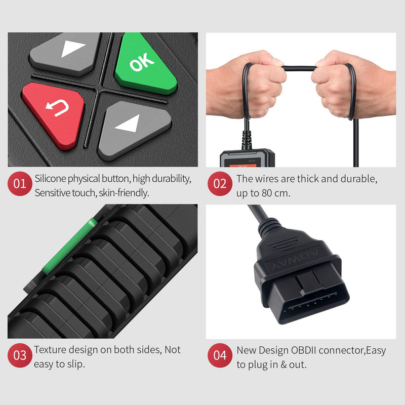 2026 Ver. EDIAG OBD2 Scanner YA-101 Auto Code Reader for Check Engine Light,O2 Sensor,EVAP Test,On-Board Monitor Test,Smog Check,OBD2 Diagnostic Scan Tool for All OBD2 Cars Since 1996-Upgrade Version EDIAG ya101 - BeesActive Australia
