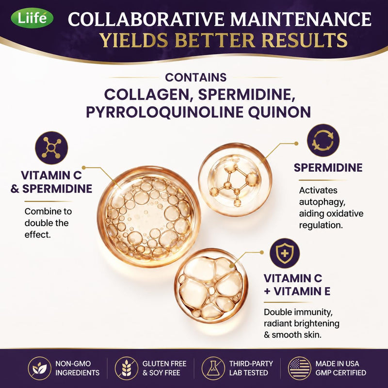 LIIFE L-Ergothioneine (EGT) 30mg Compound Antioxidant | 60 Vegan Capsules | Powerful compound antioxidant, supports healthy aging & longevity, promotes skin health. Non-GMO, Gluten Free, vegan friendly