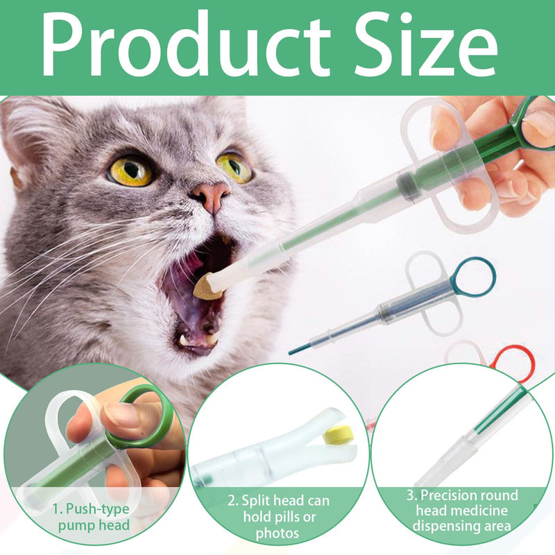 vcsjw Cat tablet dispenser, pack of 3, tablet dispenser for cats, tablet feeder, easy pill for cats, pet pusher syringe tablet dispenser for cats, dogs, puppies, small animals - BeesActive Australia