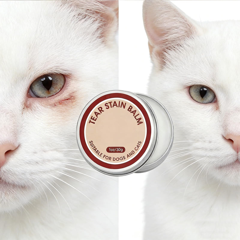 Tear Stain Remover Balm for Dogs & Cats - Gentle & Effective Formula Prevents Tear Stains & Reduces Redness, Safe & Non-Irritating if Licked, Great for White Dogs & Breeds Prone to Stains