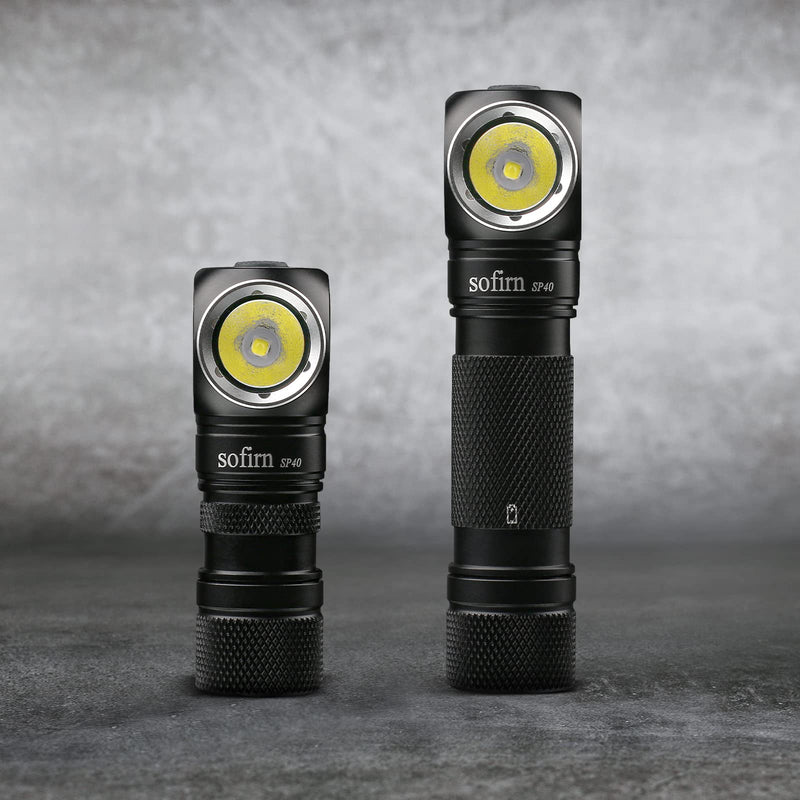 sofirn SP40 Rechargeable Headlamp 1200 Lumen, Powerful 5500K LED Flashlight, Right Angle Headlight for Repairing Running Camping Hiking