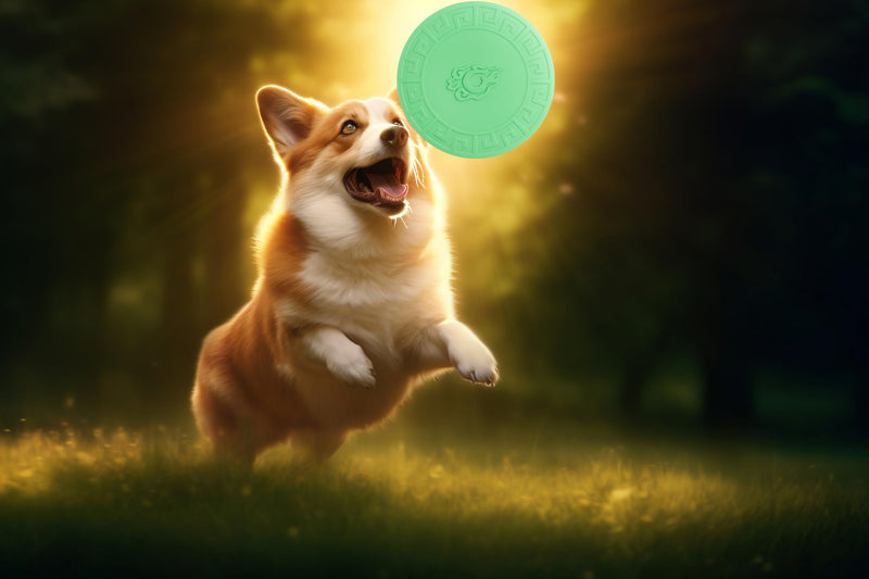 Dog Flying Discs,Natural Rubber Dog Toy for Training Speed and Precise Fetch,Great for Beach and Pool,6 inch Diameter for Medium/Small Breeds (Green) dark green - BeesActive Australia