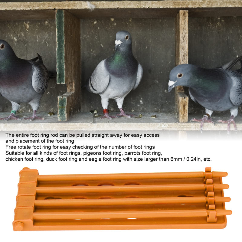 2Pcs Pigeons Foot Ring Holder, Plastic Pigeon Leg Ring Holder Bands Rack Frame for Parrots Racing Pigeon Carrier Pigeon yellow - PawsPlanet Australia