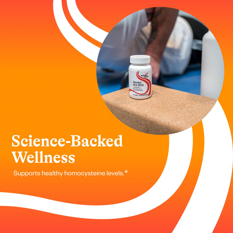 Seeking Health Methyl B12 1000, 1000 mcg B12 as Adenosylcobalamin and Methylcobalamin, Supports Homocysteine Levels and Methylation, MTHFR Support, Vegan and Vegetarian (60 lozenges)*