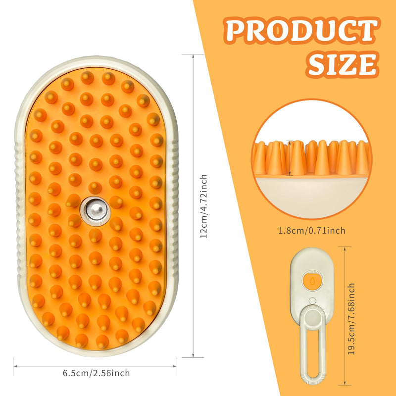 Spray Cat Brush for Shedding - Cat/Dog Steam Brush, Cat Bath Brush, Pet Steam Brush, Cat Brush with Water - Pet Spray Hair Comb, Cat Hair Brush with Steamer (brown) brown - BeesActive Australia