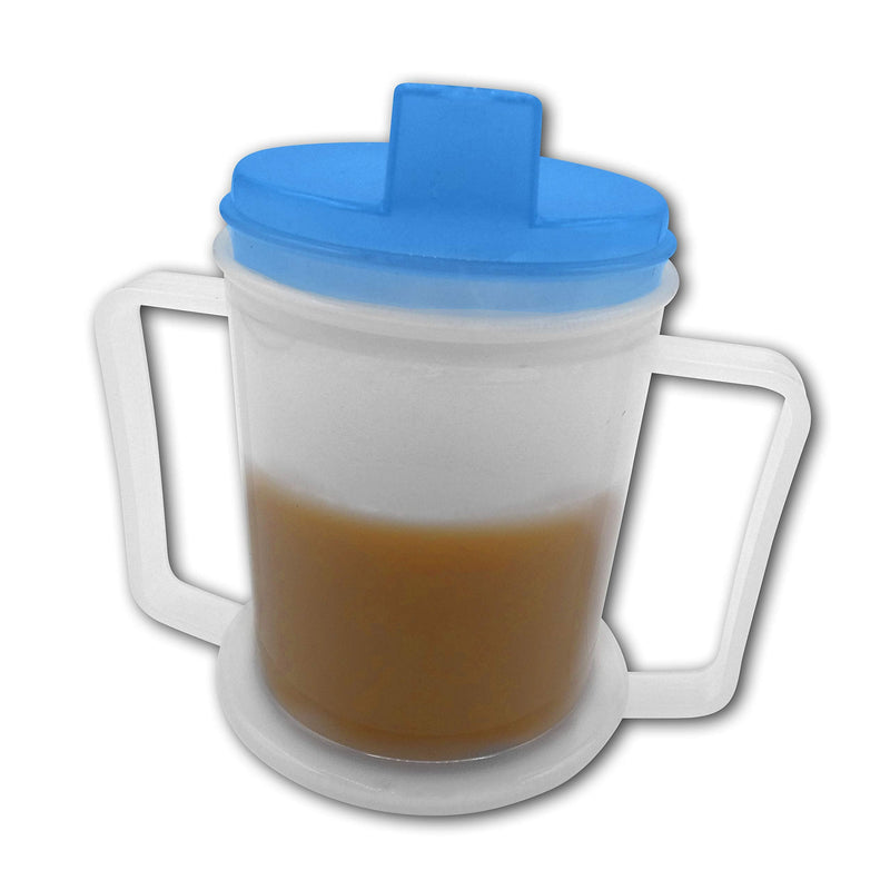 LIFE Healthcare Adult Drinking Cup for Elderly ‚Äì 300ml Non Spill Cups ‚Äì Dishwasher Safe Non-BPA Plastic Two Handled Cup for Elderly ‚Äì Plastic Beakers for Adults, Disability People