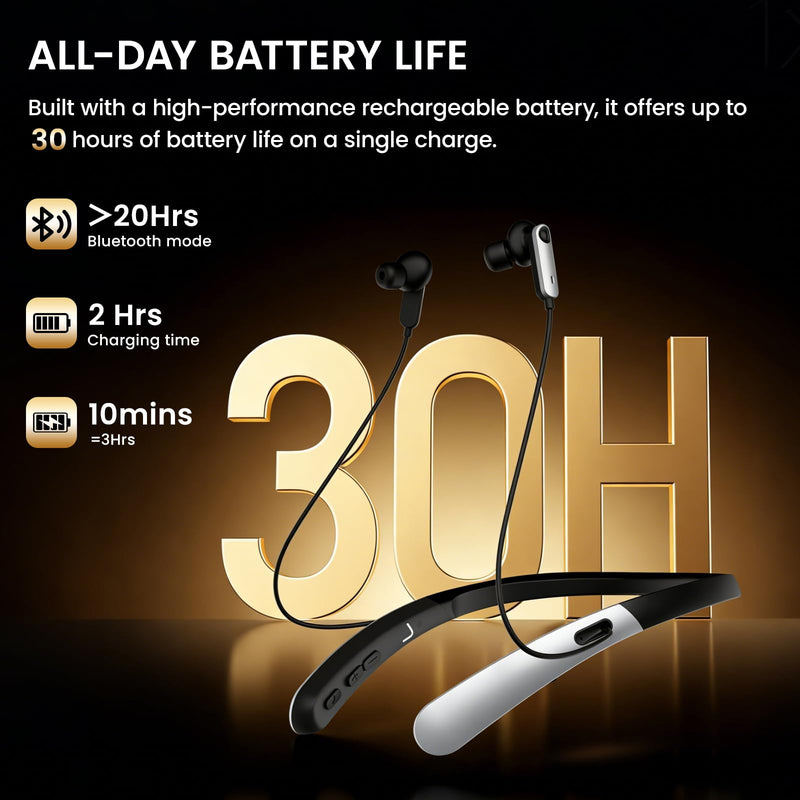 Edifier OTC Bluetooth Hearing Aids & Neckband Headphones for Adults, 2-in-1 Grey