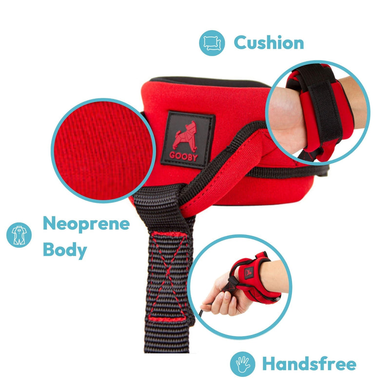 Gooby Neoprene Wrist Band Sport Leash - Turquoise, 6 FT - Comfortable Hands Free Leash with Elastic Band for Small, Medium and Large Dogs Wrist Band-Turquoise 6 Feet - BeesActive Australia