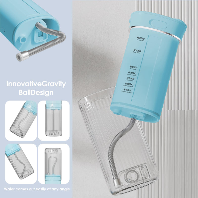 Portable Eco-Friendly Water Flosser 225ML Long-Lasting Endurance Travel Oral Irrigator for Gum Care/Implants/Braces (Green) Green