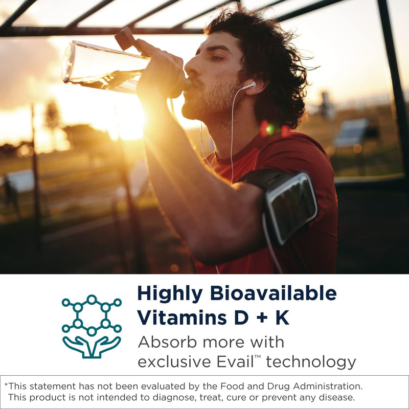 Designs for Health D-Evail Supreme - 5,000 IU Vitamin D3 Supplement with VIT K (K1, K2 as MK-4) + GG - Bone, Cardiovascular + Immune Support - Improved Bioavailability (60 Softgels) 60 Count (Pack of 1)