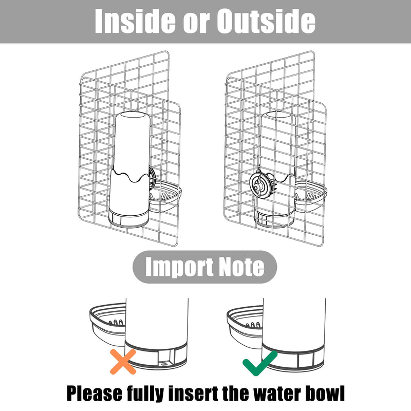 Pet Water Bottle for Cage Crate 17oz Rabbit Water Bottles Non-Drip Automatic Kettle Small Animal Water Bottle for Bunny Chinchilla Hedgehog Squirrel Ferret (Gray) Grey - BeesActive Australia
