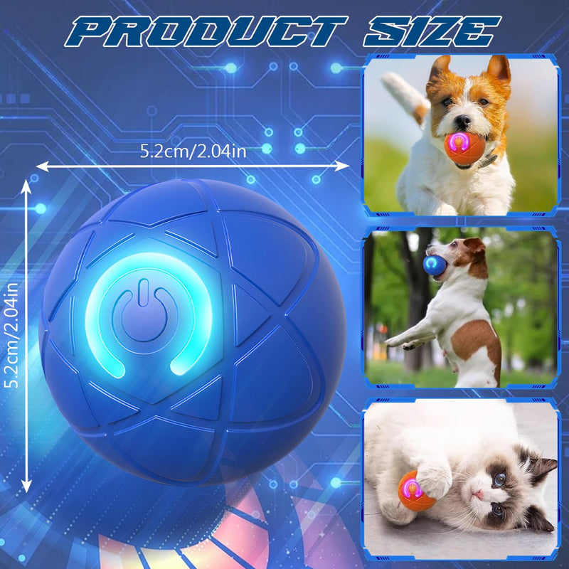 2025 New Shaky Ball Toy for Dogs, Vibrating Dog Ball,Shaking Dog Ball, Interactive Dog Ball,USB Rechargeable Automatic Moving Dog Toy Ball,for Small Medium Large Dogs(2PCS-A) (B) B - BeesActive Australia