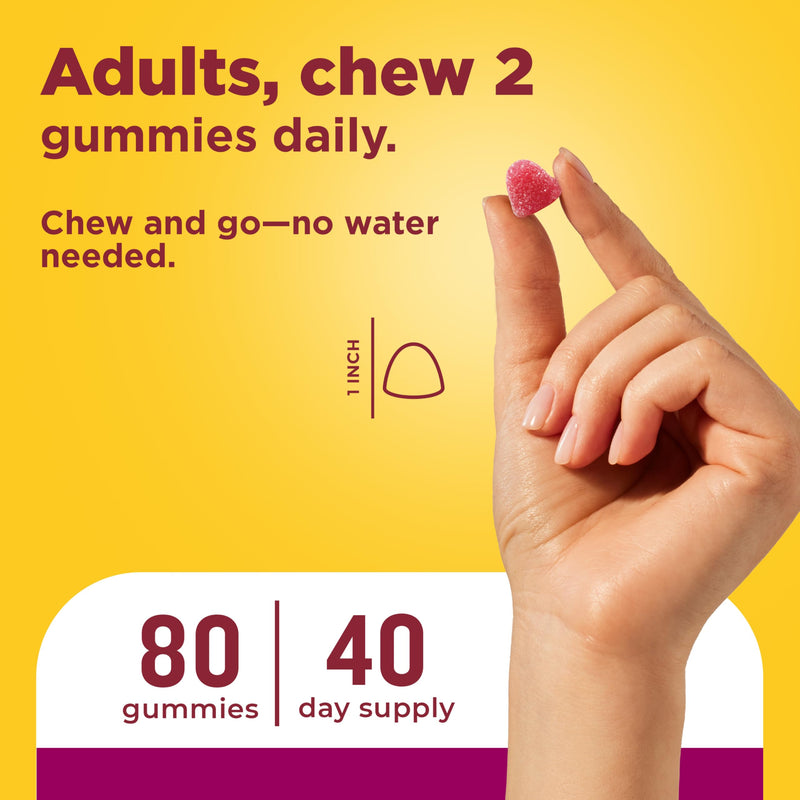 Nature Made Womens Gummy Multivitamins with Omega-3, 80 Gummies | Multivitamin for Women for Daily Nutritional Support, Strawberry, Lemon & Orange Flavors, 40 Day Supply 80 Count (Pack of 1)