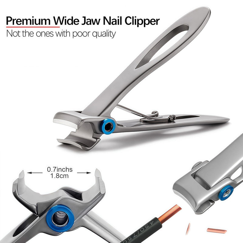 Long Handled Toenail Clippers for Seniors Thick Nails, Ultra Sharp Toe Nail Clippers for Men, Heavy Duty Stainless Steel, 5pcs Set JCDK5PS - BeesActive Australia