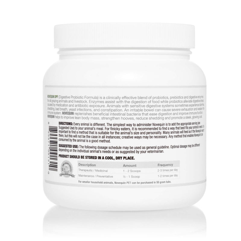 Arthur Andrew Medical, Novequin DPF, Digestive Probiotic Formula for Large Animals, Prebiotics, Probiotics, and Enzymes, Non-GMO, 500 grams 500 g - BeesActive Australia