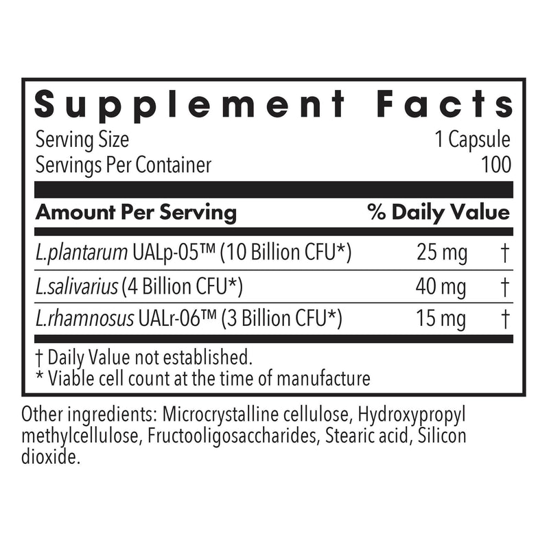 ARG Lactobacillus Multi-Strain Probiotic, 100 Capsules | Multi-Strain Probiotic Capsule for Gut and Digestive Health, Dairy Free, Gluten Free, Vegetarian Formula
