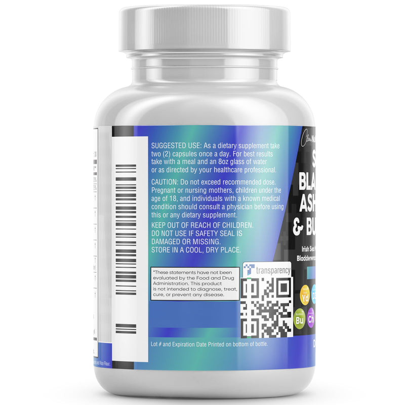 Sea Moss 3000mg Black Seed Oil 2000mg Ashwagandha 1000mg Turmeric 1000mg Bladderwrack 1000mg Burdock & Vitamin C Vitamin D3 with Elderberry Manuka Dandelion Yellow Dock Iodine Chlorophyll ACV - 2Pack - BeesActive Australia
