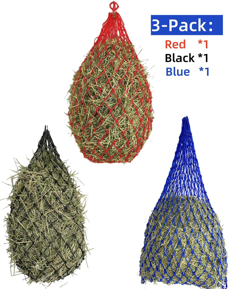 3PCS Hay Net for Horses, Slow Feed Hay Bag, Hanging Hay Feeder for Horses, Goats, Sheep - BeesActive Australia