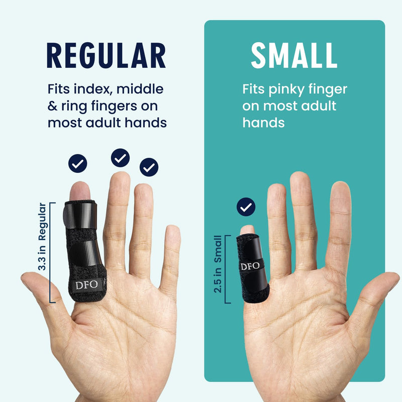 Dr. Frederick's Trigger Finger Splint - 2 ct - HSA/FSA - Pinky & Thumb - Padded Brace for Arthritis, Mallet Finger, Tendonitis, Trigger Thumb - Adjustable, Doctor-Developed - Small Black - BeesActive Australia