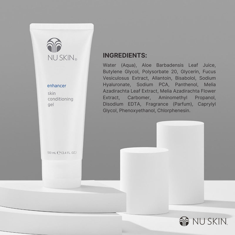 Nu Skin Enhancer Skin Conditioning Gel | Aloe Vera-Infused Soothing Formula for Ultimate Skin Comfort, Hydration, and Versatility in Skincare Routines | Lightweight Moisturizer | 3.4 Fl Oz | 1 Pack 3.4 Fl Oz (Pack of 1) - BeesActive Australia