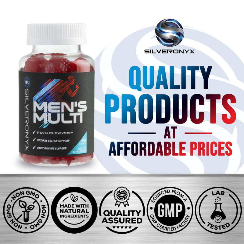 Multivitamin for Men - Complete Daily Mens Multivitamin Gummies with Vitamin D, B Vitamins, Zinc & More - Energy, Memory, Focus & Immune Health Support - 13 Essential Vitamins & Minerals - 60 Capsules