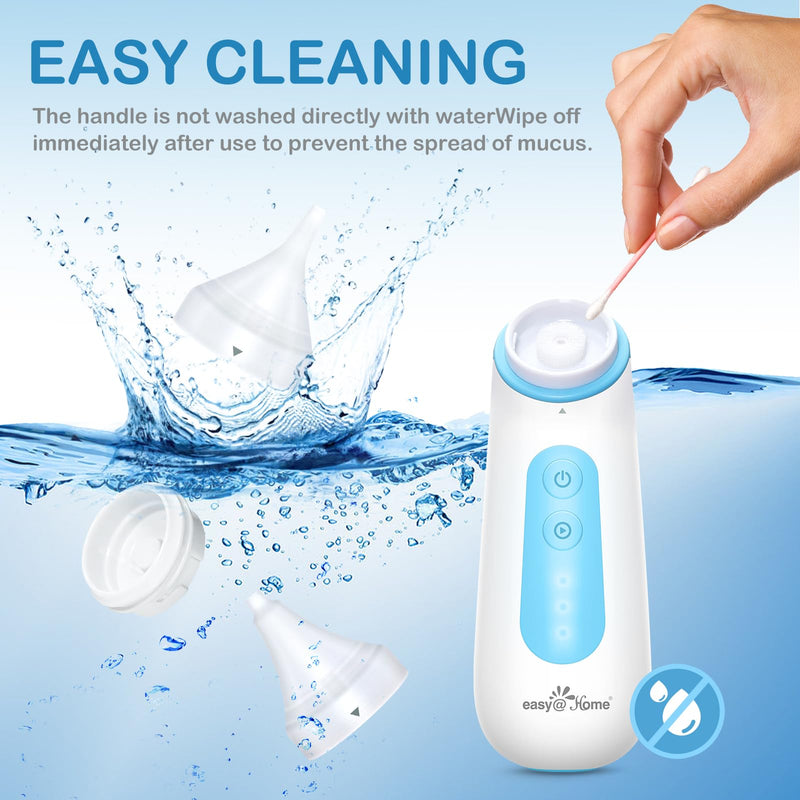 Easy@Home Electric Nasal Aspirator for Baby with LED Night Light, 3 Adjustable Suction Levels & USB Rechargeable – ENA102