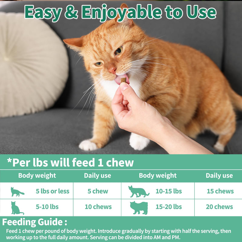 Cat Probiotics Treats for Digestive & Gut Support - 500 Crunchy & Creamy Cat Snacks - Cat Gut Health, Constipation Relief, Healthy Stool, Natural Supplement for Cats, Chicken Flavor (90-Day Supply)