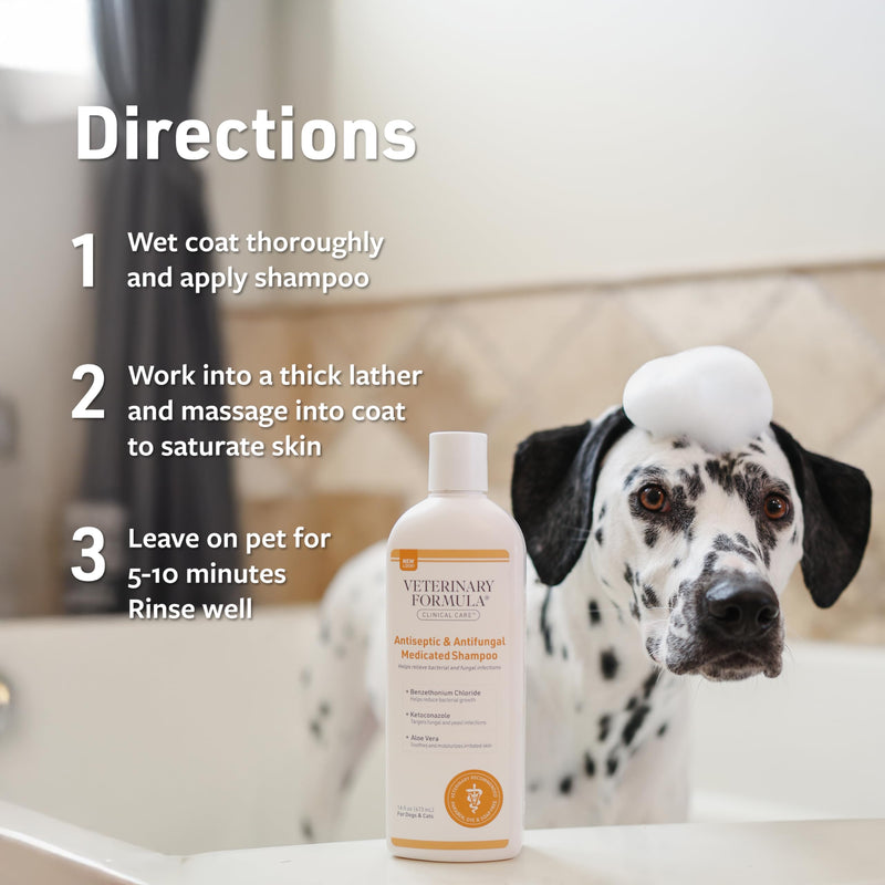 Veterinary Formula Clinical Care Antispetic and Antifungal Shampoo and Spray Pack of 2 - PawsPlanet Australia