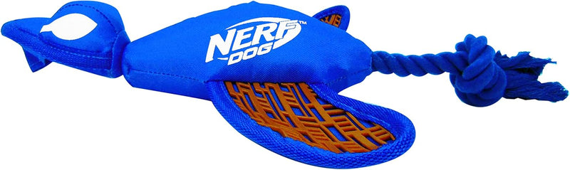 Nerf Dog Large Nylon Launching Duck, Blue/Orange - BeesActive Australia
