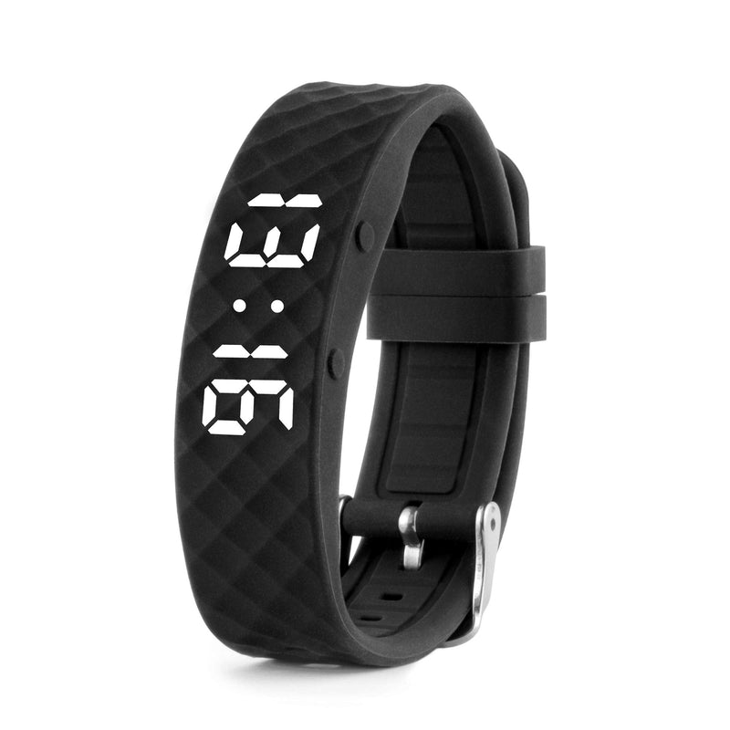 Tabtime Vibrating Alarm Reminder Watch - with up to 10 Personal Alarms or Pill Reminders per Day Black Large