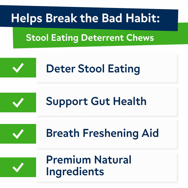 STRELLALAB No Poo Chews for Dogs - Coprophagia Stool Eating Deterrent - No Poop Eating for Dogs - Digestive Enzymes - Gut Health & Immune Support - Stop Eating Poop - Chicken Liver Flavor 120Chews 120Ct No Poo Chews - BeesActive Australia