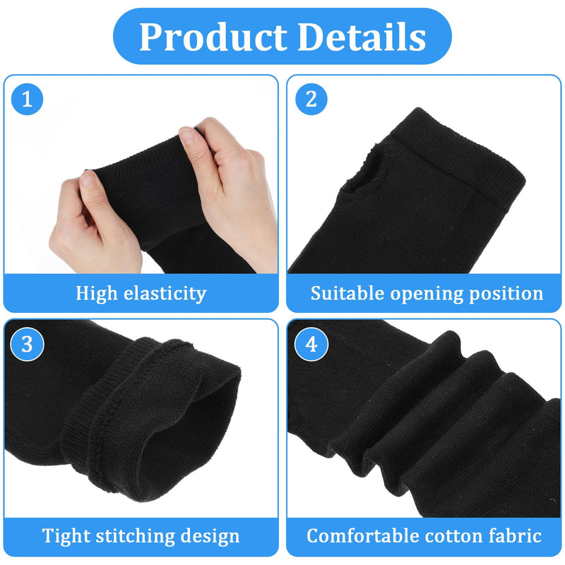 8PCS Arm Sleeve for Splint Arm Cast Cover Protector Hand Socks for Splint Black Arms Sling Elastic Short Cast Covers Protector Removable Washable Wrist Elbow Protection Cover Short for Bath Shower