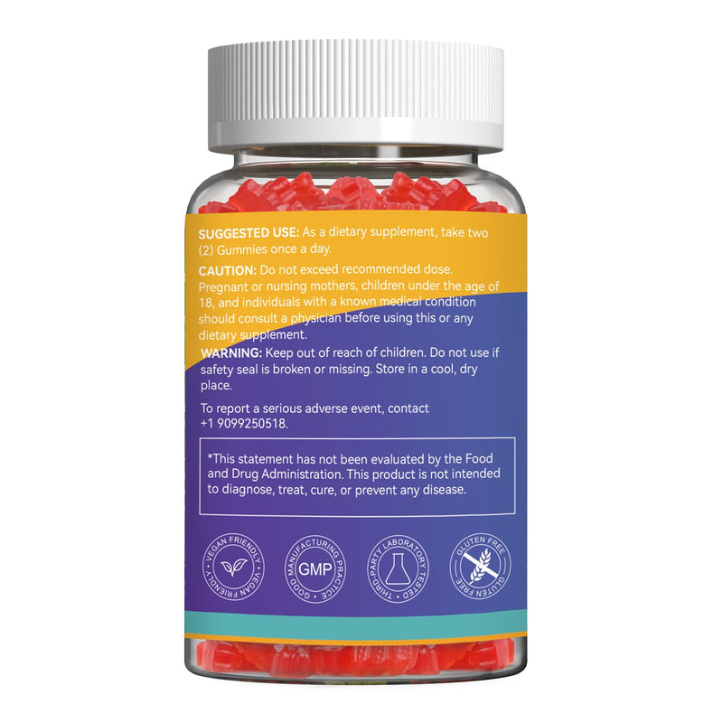 Magnesium Glycinate Gummies 400mg with L-Threonate 200mg, 60 Count | Calcium, Potassium, Vitamins D & B6, CoQ10 - High Absorption for Stress Relief & Muscle Relaxation,Non-GMO, Raspberry Flavor 60 Count (Pack of 1)